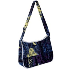 Glitch Witch Ii Zip Up Shoulder Bag by MRNStudios