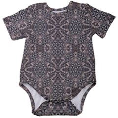 Old Style Decorative Seamless Pattern Baby Short Sleeve Onesie Bodysuit