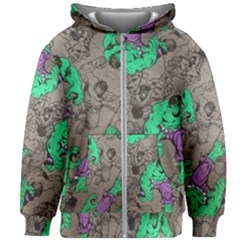 Incredible Hulk Kids  Zipper Hoodie Without Drawstring by incrediblehulk