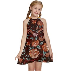 Top Kids  Halter Collar Waist Tie Chiffon Dress by NiniLand