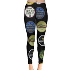 Beer Brands Logo Pattern Leggings  by dflcprintsclothing