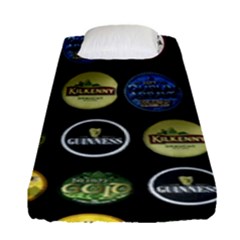 Beer Brands Logo Pattern Fitted Sheet (single Size) by dflcprintsclothing