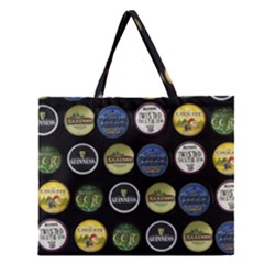 Beer Brands Logo Pattern Zipper Large Tote Bag by dflcprintsclothing