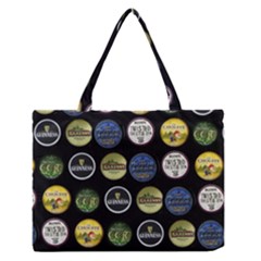 Beer Brands Logo Pattern Zipper Medium Tote Bag by dflcprintsclothing