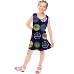 Beer Brands Logo Pattern Kids  Tunic Dress by dflcprintsclothing