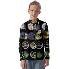 Beer Brands Logo Pattern Kids  Long Sleeve Shirt