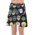 Beer Brands Logo Pattern Wrap Front Skirt View1