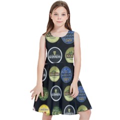 Beer Brands Logo Pattern Kids  Skater Dress by dflcprintsclothing