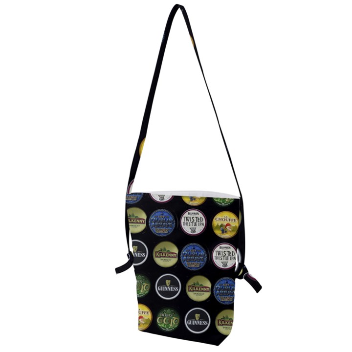 Beer Brands Logo Pattern Folding Shoulder Bag