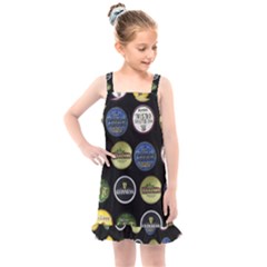 Beer Brands Logo Pattern Kids  Overall Dress by dflcprintsclothing