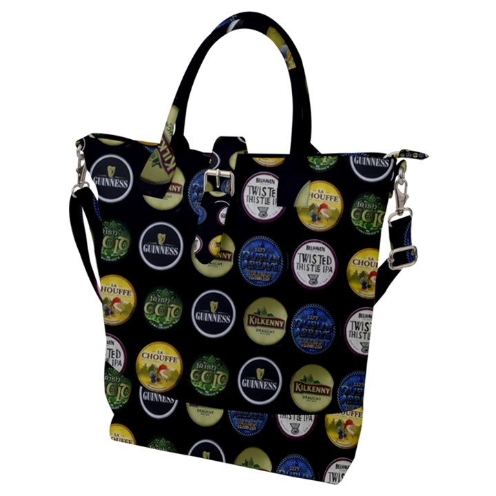 Beer Brands Logo Pattern Buckle Top Tote Bag