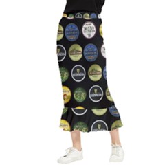 Beer Brands Logo Pattern Maxi Fishtail Chiffon Skirt by dflcprintsclothing