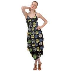 Beer Brands Logo Pattern Layered Bottom Dress by dflcprintsclothing