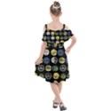 Beer Brands Logo Pattern Kids  Cut Out Shoulders Chiffon Dress View2