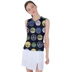 Beer Brands Logo Pattern Women s Sleeveless Sports Top by dflcprintsclothing