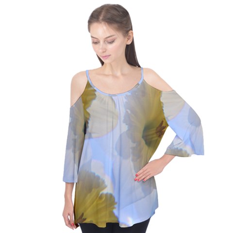 Triple Vision Flutter Sleeve Tee  by thedaffodilstore