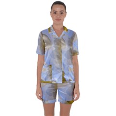 Triple Vision Satin Short Sleeve Pajamas Set