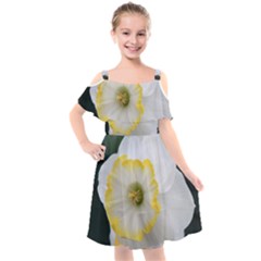 Lemon Sorbet Kids  Cut Out Shoulders Chiffon Dress