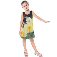 Daffodils In Bloom Kids  Sleeveless Dress