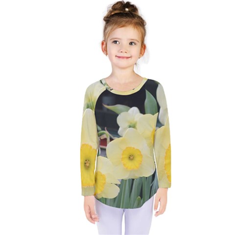 Daffodils In Bloom Kids  Long Sleeve Tee by thedaffodilstore