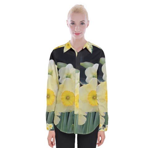 Daffodils In Bloom Womens Long Sleeve Shirt by thedaffodilstore