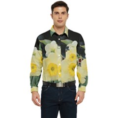 Daffodils In Bloom Men s Long Sleeve Pocket Shirt  by thedaffodilstore