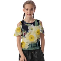 Daffodils In Bloom Kids  Butterfly Cutout Tee