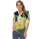 Daffodils in Bloom Zip Up Long Sleeve Blouse View2