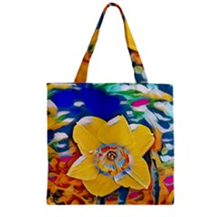 Full Bloom Zipper Grocery Tote Bag