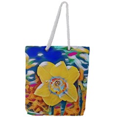 Full Bloom Full Print Rope Handle Tote (large) by thedaffodilstore