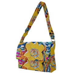 Full Bloom Full Print Messenger Bag (l) by thedaffodilstore