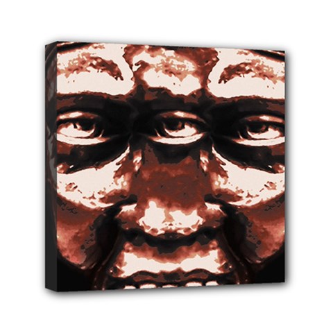 Creepy Head Portrait Artwork Mini Canvas 6  X 6  (stretched) by dflcprintsclothing