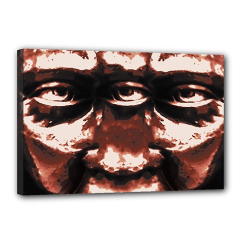 Creepy Head Portrait Artwork Canvas 18  X 12  (stretched) by dflcprintsclothing