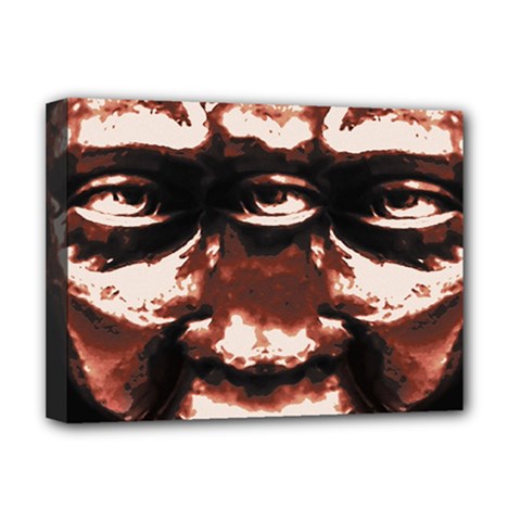 Creepy Head Portrait Artwork Deluxe Canvas 16  X 12  (stretched)  by dflcprintsclothing