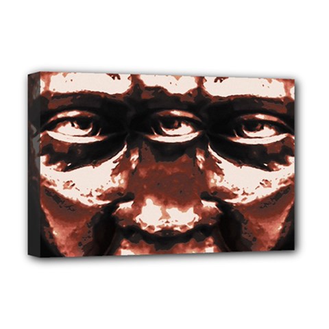 Creepy Head Portrait Artwork Deluxe Canvas 18  X 12  (stretched) by dflcprintsclothing