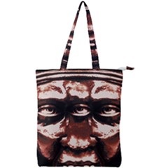 Creepy Head Portrait Artwork Double Zip Up Tote Bag by dflcprintsclothing