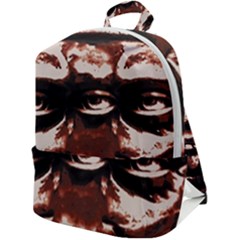 Creepy Head Portrait Artwork Zip Up Backpack by dflcprintsclothing