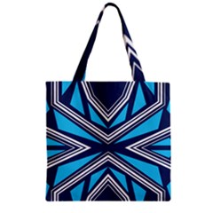 Abstract Pattern Geometric Backgrounds  Zipper Grocery Tote Bag by Eskimos