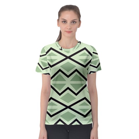 Abstract Pattern Geometric Backgrounds Women s Sport Mesh Tee by Eskimos