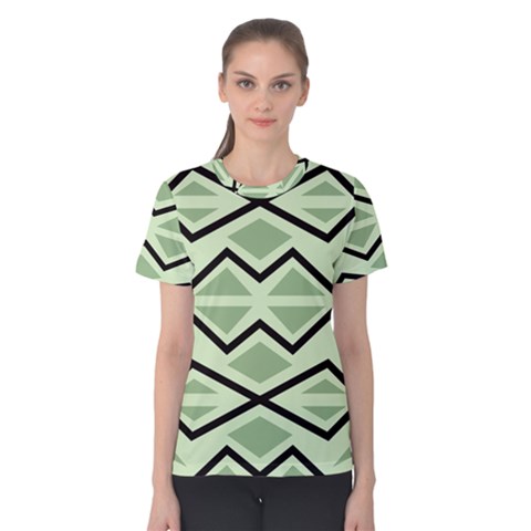 Abstract Pattern Geometric Backgrounds Women s Cotton Tee by Eskimos