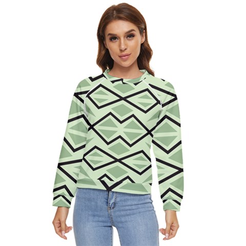 Abstract Pattern Geometric Backgrounds Women s Long Sleeve Raglan Tee by Eskimos