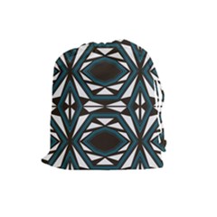 Abstract Pattern Geometric Backgrounds Drawstring Pouch (large) by Eskimos