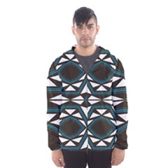 Abstract Pattern Geometric Backgrounds Men s Hooded Windbreaker by Eskimos