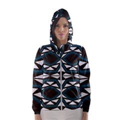 Abstract Pattern Geometric Backgrounds Women s Hooded Windbreaker by Eskimos