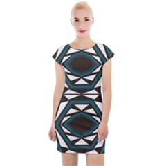 Abstract Pattern Geometric Backgrounds Cap Sleeve Bodycon Dress by Eskimos