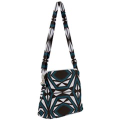 Abstract Pattern Geometric Backgrounds Zipper Messenger Bag by Eskimos