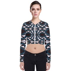 Abstract Pattern Geometric Backgrounds Long Sleeve Zip Up Bomber Jacket by Eskimos