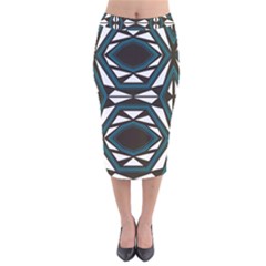 Abstract Pattern Geometric Backgrounds Velvet Midi Pencil Skirt by Eskimos