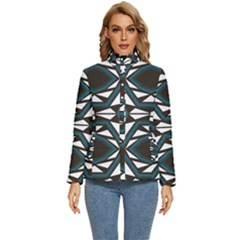 Abstract Pattern Geometric Backgrounds Women s Puffer Bubble Jacket Coat