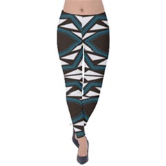 Abstract Pattern Geometric Backgrounds Velvet Leggings by Eskimos